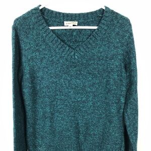 St. John's Bay Teal V-Neck Sweater L Large